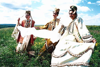 Asie, asijský, bashkir, ufa, bashkortostan, oblečení, kostým, kultura, šaty, východní, etnický