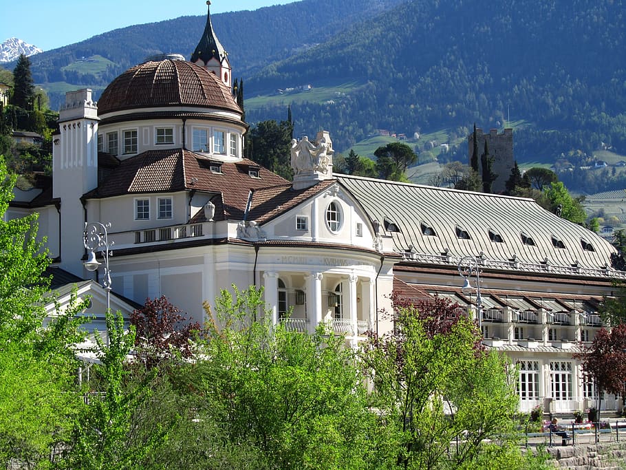 Itálie, Jižní Tyrolsko, meran, kurhaus, údolí adige, merano, alto adige