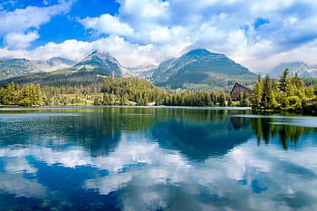 horské jezero strbske pleso, národní, park, vysoký, tatra, slovensko, Evropa