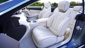 auto, vozidlo, luxus, interiér, bílý, sedadla