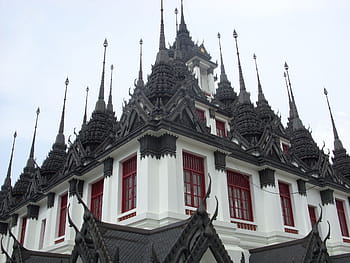 loha, prasat, buddhista, chrám, budova, Bangkoku, loha prasat, buddhismus, thai, Thajsko, náboženství