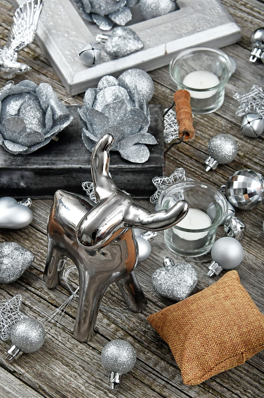 christmas, christmas ornament, silver, silver decoration, bright, glitter, holiday, ornament, decoration, deco, advent