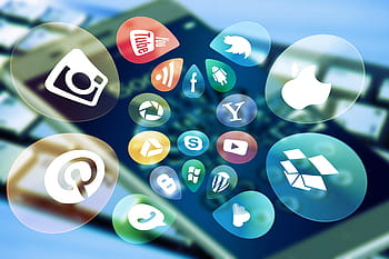 sociální média, sociální, klávesnice, ikona, chytrý telefon, médií, Internet, sdělení, síť, Facebook, digitální