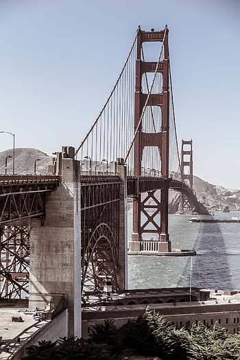 zlatý, hradlový most, San Francisco, Kalifornie, záliv, Zlatá brána, Golden Gate Bridge, San Francisco Bay, rozpětí, Podpěra, podpora, město