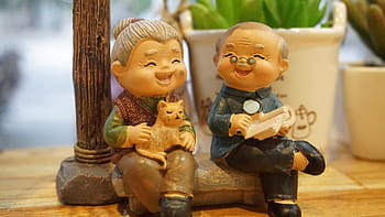 prarodiče, starý, mluvící, spolu, milovat, babička, dědeček, v důchodu, usmívající se, pár, odchod do důchodu