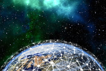 síť, Země, řetězového řetězce, zeměkoule, digitalizace, sdělení, celosvětově, spojení, globální, technologie, digitální