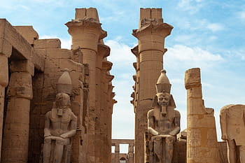 chrám, luxor, Egypt, sochařství, faraon, archeologie, památník