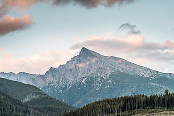 puncak gunung krivan, tinggi, tatras, slovakia, musim gugur, awan, dingin, fajar, eropa, malam, hutan