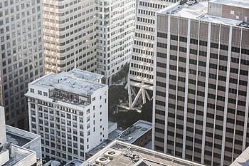 rascacielos, san francisco, aéreo, vista aérea, arquitectura, gran ciudad, edificios, ciudad, distrito financiero, tejados, calles