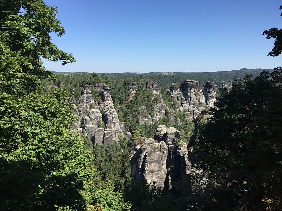rock, sandstone mountain, elbe sandstone mountains, saxony, elbe sandstone, stone formation, sandstone rocks, outlook, nature, germany, landscape