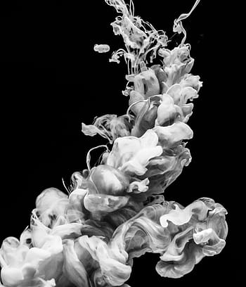 abstract, acrylic, art, artistic, black, black and white, black background, blend, cloud, color in water, colorful