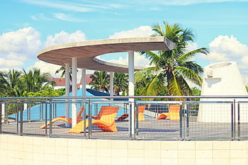 retro, vacation, resort, florida, miami, beach, travel, holiday, bright, color, yellow
