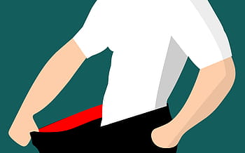 ilustrace, muž, ukazující, hodně, hmotnost, ztracený, nošení, starý, kalhoty., strava, zhubnout