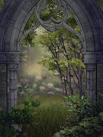 architettura, alla corte di, vecchio, viaggio, natura, pietra, albero, estate, parco, antico, giardino