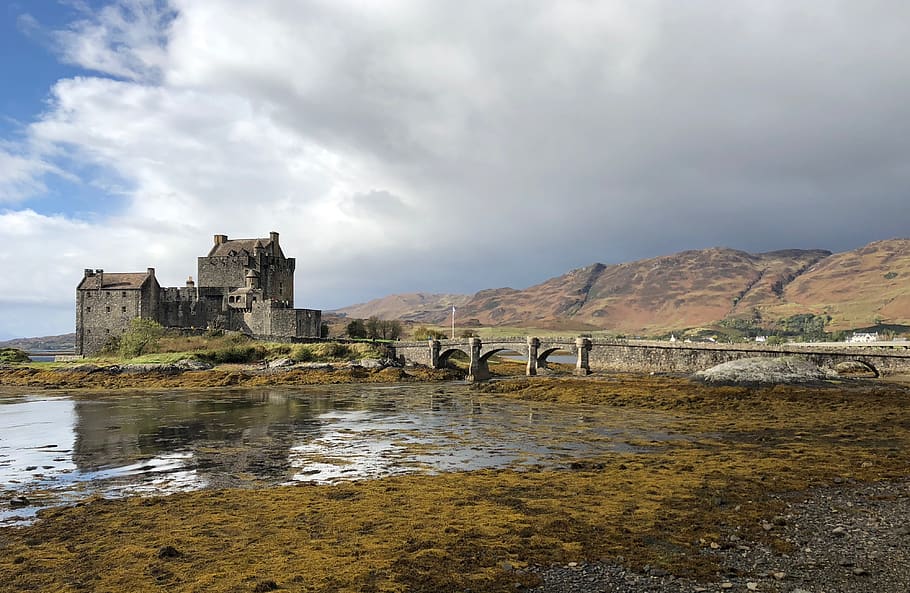 castello, Scozia, punto di riferimento, fortezza, famoso, paesaggio, architettura, turismo, ponte, storicamente, lago