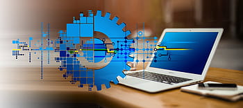 proměna, digitální, vizualizace, digitalizace, Ozubené kolo, práce, design, laptop, prst, dotek, chytrý