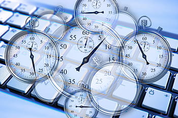 stopwatch, gears, keyboard, work, working time, time, management, time management, work processes, optimization, timekeeper