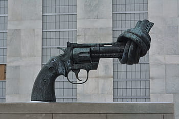 pistole, Spojené národy, násilí, nyc, sochařství, strach, Varování, protest