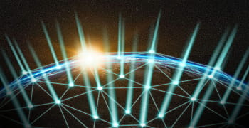 network, -, technology, communication, blockchain, sunrise, earth, tech, future, abstract, development