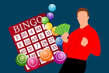 illustration, winner, game, bingo., bingo, banknotes, lottery, win, casino, money, cash
