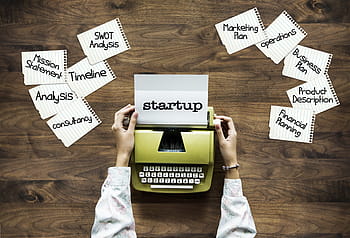 startup, start up, lancer, typewriter, skills, can, foundation, business, hand, presentation, competence