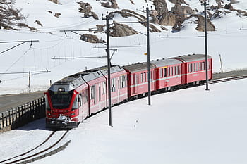 rhaetian railway, rhaetian, train, rhb, railway, switzerland, meter track, graubünden, world heritage, engadin, alpine
