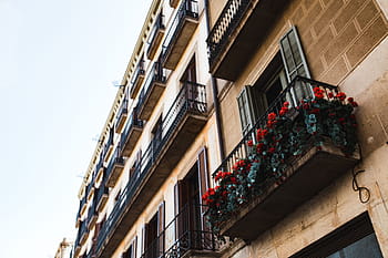townhouse, barcelona, ​​spanyol, arsitektur, kota tua, kota, jendela, perjalanan, penglihatan, rumah, perumahan