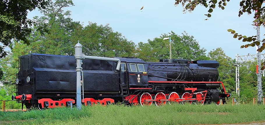 vintage steam train, locomotive, retro, transport