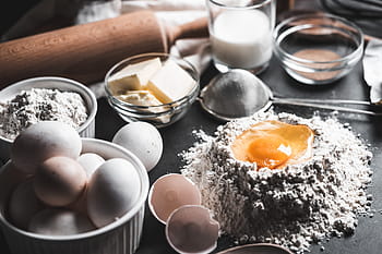 bahan kue, roti, kue, mentega, adonan, telur, tepung, makanan, huruf makanan, foodie, buatan sendiri