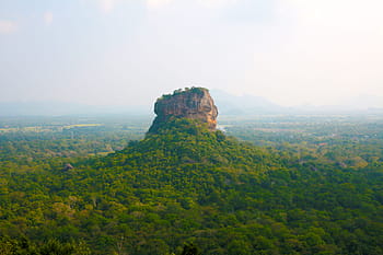 Sigiriya, Sri Lanka, viaje, roca, turismo, paisaje, montaña, cielo