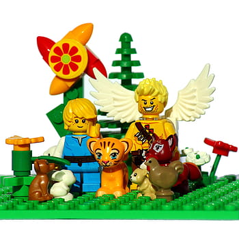 lego, figur mini, hewan, malaikat, langit, firdaus, model, Alkitab, cerita, ceritakan, pemodelan