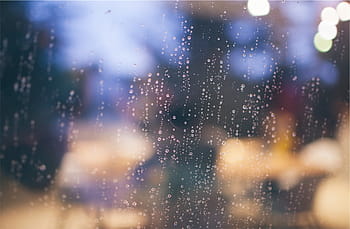 raining, rain drops, wet, blurry
