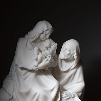 religion, catholic, holy family, statue, mary, jesus, joseph, christ