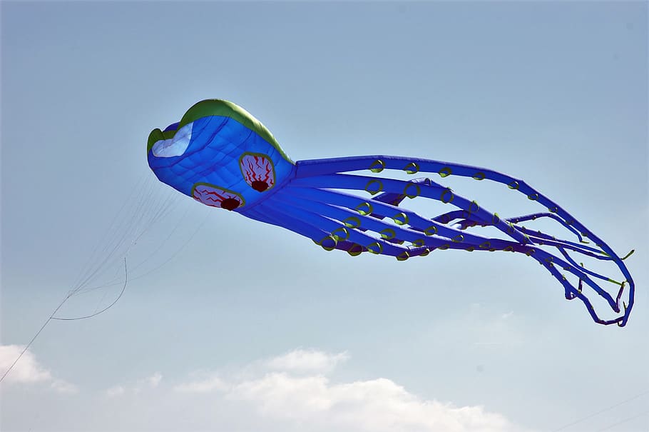 layang-layang, pantai, berck-plage, angin, langit