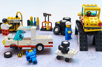 lego, hračky, dětství, dílna, vozy, mechanik, hrát si, cihly, minifigures, automechanik, opravit