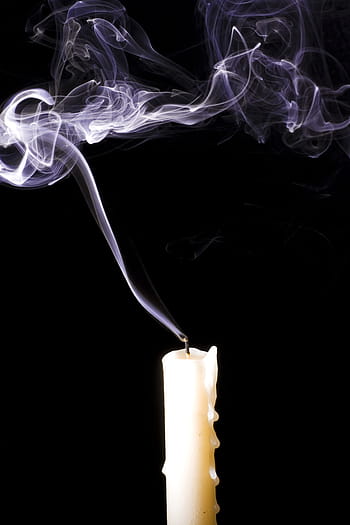 candle, wax, smoke, fire, light, burning