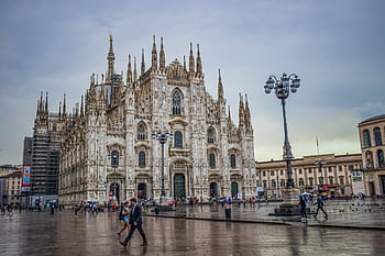 Itálie, milano, duomo náměstí, architektura, kostel, design, starý, město, historicky, gotický, náboženství