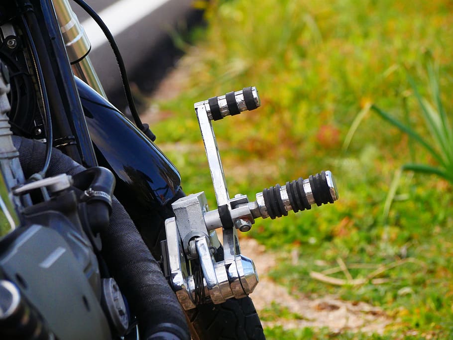 vrtulník, podrobnosti, motocykl, podnožka