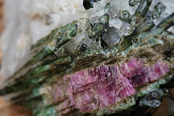 natură, cristal, desktop-, a închide, geologie, turmalina, piatră, stâncă, min, mineral, natural