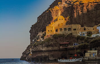 Santorini, Greece, Island, Mediterranean, Sea, Rustic, Boat, Fish, Fishing, Net