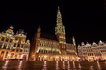belgium, brussels, grand place, town hall, architecture, building, city, tourism, landmark, bruxelles, historic center