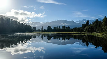 lake, landscape, reflection, trees, clouds, water, calm, peaceful, serene, scenic, panorama