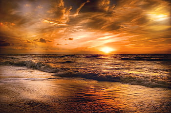 sun, setting, sky, sunset, nature, mood, evening, landscape, clouds, atmosphere, dusk