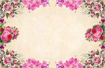 ancien, fleur, floral, Contexte, papier, des roses, bouquet, grappe, feuille, décoration, texture