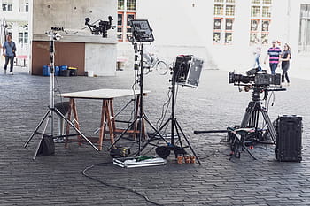 impostato, videocamera, macchina da presa, ritiro, cinematografia, audiovisivo, video, telecamera, tv, Gand, le riprese
