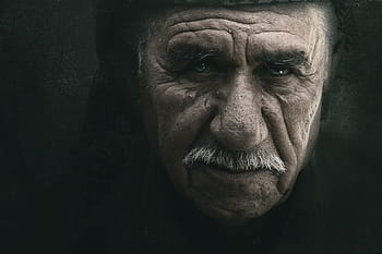 portrét starého muže, lidé, starší, tvář, staří lidé, stará osoba, portrét, senior, senioři
