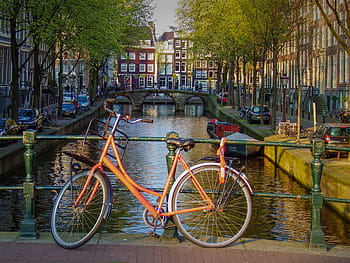 bridge, bike, amsterdam, bicycle, street, netherlands, pedal, chain, road, holland, urban