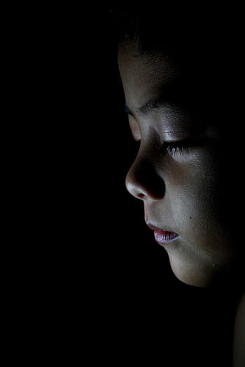 dark, people, kid, boy, child, praying, face