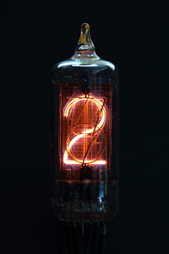 nixie, trubka, indikátor, vakuum, číslice, sklenka, elektronický, Zobrazit, zařízení, dva