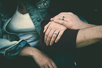 couple, love, people, man, woman, ring, wedding, holding hands, close